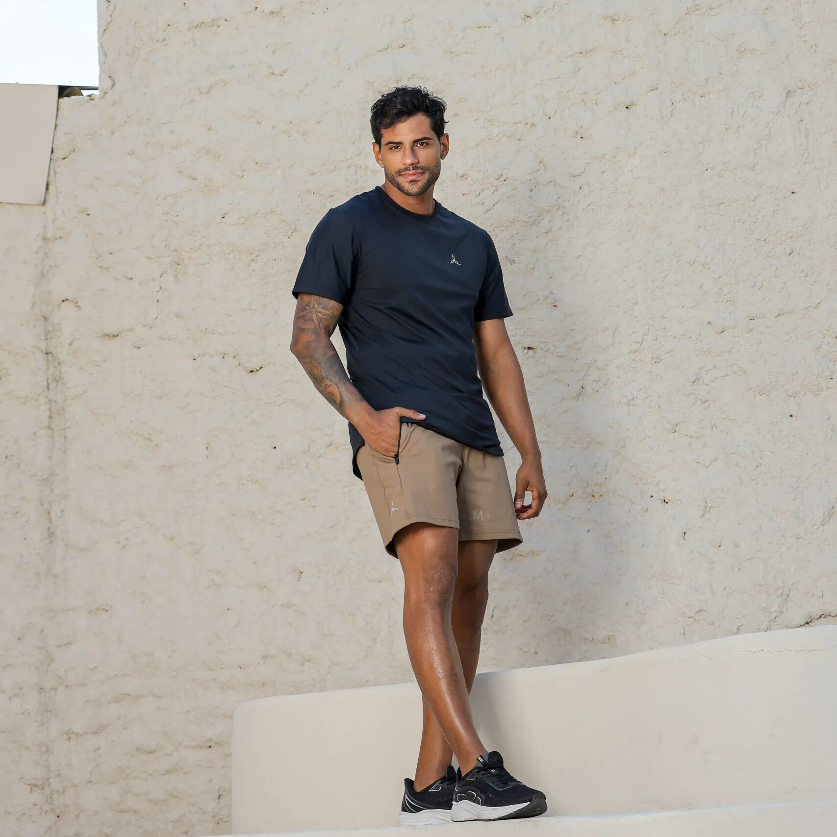 Short Power Masculino Marrom