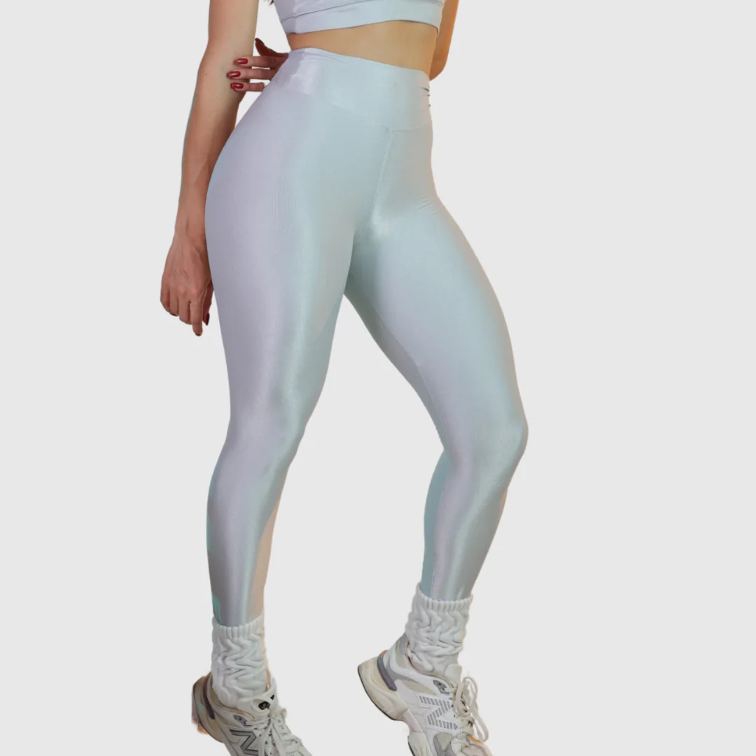 Calça Legging Caneladinho Cinza Gelo - Imagem 2