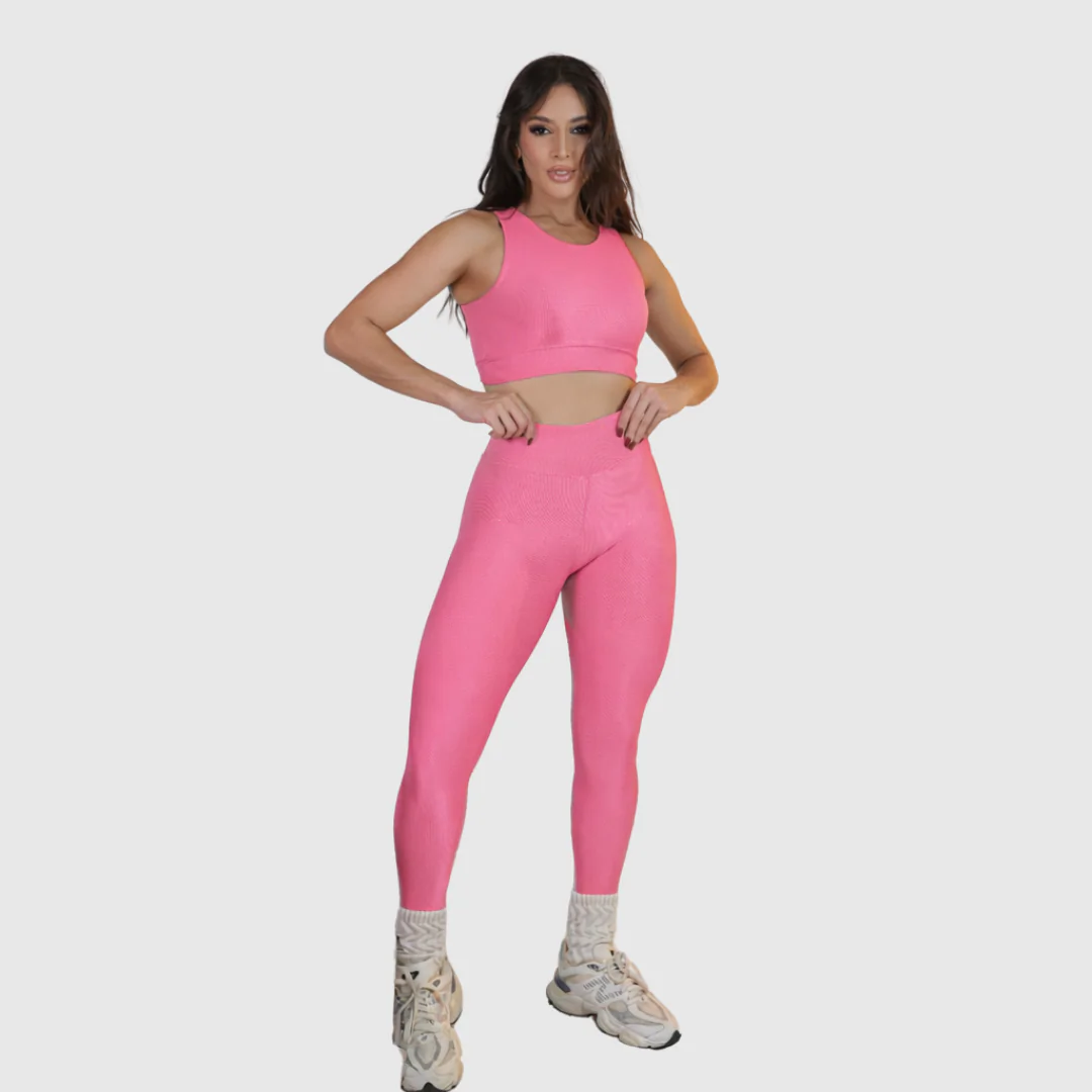 Calça Legging Caneladinho Cinza Gelo - Imagem 5