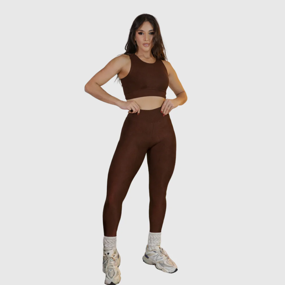 Calça Legging Caneladinho Cinza Gelo - Imagem 6
