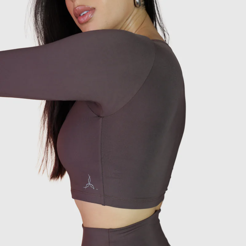 Top Manga Longa Fitness Brownie - Imagem 3