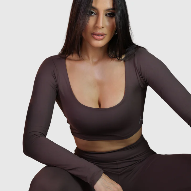 Top Manga Longa Fitness Brownie - Imagem 2