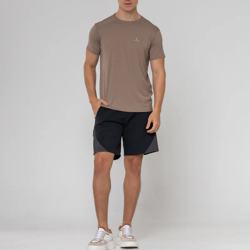 CAMISETA BÁSICA TECH FRESH MASCULINA - MARROM CLARO - Imagem 4